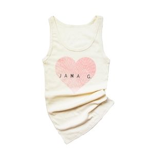 Jana G. Pink Heart Logo Tank Top NWOT